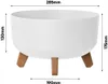 Vaso rotondo su gambe bianco Gracia Low DGRL300L-S449 Anteprima dell’immagine prodotto 4