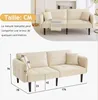 MODFU Canapé Droit Convertible - 2 Places Accoudoirs Voir les images du produit 4