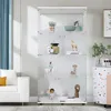 Zweitüriger Glasvitrinen-Schrank mit 4 Türen und Regalen, Produktbild-Vorschau 1