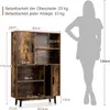 Libreria in legno COSTWAY HW67563CF, con 2 ante e 4 ripiani Anteprima dell’immagine prodotto 6