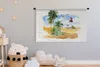 MuchoWow® Wandteppich Wandbehang Leuchtturm - Palme - Produktbild-Vorschau 3