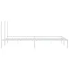 vidaXL Bettgestell mit Kopfteil Metall Weiß 193x203 cm -  Produktbild-Vorschau 8