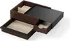 A wooden jewelry box with multiple drawers and compartments, shown from a slightly elevated angle. Voir les images du produit