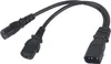 IEC320 C14 na 2 x C13 zásuvku, síťový kabel s Y Náhled obrázku produktu 1