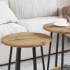 Beistelltisch-Set mit Regal 2 pcs Artisan Eiche und Schwarz Produktbild-Vorschau 4