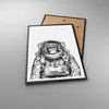 Gerahmtes Poster - Schwarzer Rahmen - Schimpanse Astronaut Produktbild-Vorschau 3