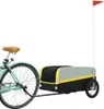 vidaXL Remorque vélo noir et jaune 45 kg Fer Voir les images du produit 3