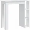 vidaXL Barový stůl s policí bílý 102x50x103,5 cm Dřevěný Náhled obrázku produktu 1