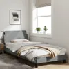 vidaXL Cadre de lit "Dover" gris clair 90x200 cm Tissu Voir les images du produit 10