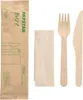 50x Besteckset, Holz pure natur : Messer, Gabel, Serviette Produktbild-Vorschau 3