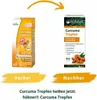 Comparison of old and new packaging for Hübner Curcuma Tropfen, with text indicating the name change. Náhľad obrázku produktu