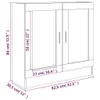 Vitrinenschrank Räuchereiche 82,5x30,5x80 cm Holzwerkstoff Produktbild-Vorschau 9