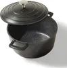 STONELINE® Cocotte Bräter Rund 20 cm Schwarz | mit Deckel Produktbild-Vorschau 1