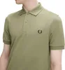 Fred Perry Poloshirt einfarbig grün Baumwolle Produktbild-Vorschau 8