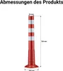 Wiltec 2x paletti barriera Ø 20 x 75 cm in PU, paletti Anteprima dell’immagine prodotto 3