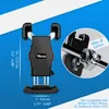 A product image showing a phone mount for a bicycle, with dimensions and compatibility information. Produktbild-Vorschau