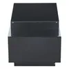 A top-down view of a black coffee table with a glass top. Produktbild-Vorschau