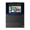 A top-down view of an open black Lenovo Thinkpad laptop displaying a presentation on its screen. Produktbild-Vorschau