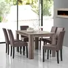 [en.casa] Table de salle à manger en chêne antique avec 6 Voir les images du produit 2