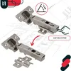 KOTARBAU® 10er Set Möbelscharnier Innenanschlag Soft Close Produktbild-Vorschau 4