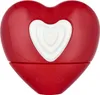 A red heart-shaped perfume bottle with a white heart design in the center. Produktbild-Vorschau