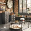 Stojacia lampa trojnožka hnedá, priemyselná, v tvare Náhľad obrázku produktu 7