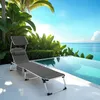 Chaise longue en aluminium Lorella, rembourrée et pliable - Voir les images du produit 9