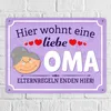 Hier wohnt eine liebe Oma Metallschild XXL in 28x38 cm Produktbild-Vorschau 7