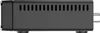 Side view of a black electronic device with ventilation slots and connectors on either end. Podgląd zdjęcia produktu