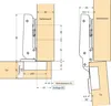 LAMP® Schwerlast Möbel Scharnier 95°, Eckanschlag, mit Produktbild-Vorschau 2