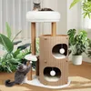 Luxus Kratzbaum mit 2-stöckiger Kratztonne | Katzenbaum mit Produktbild-Vorschau 1