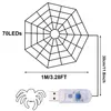 Spinnennetz Licht LED Halloween Warmweiß Lichternetz USB Produktbild-Vorschau 9