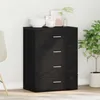 vidaXL Sideboard Schwarz Eichen-Optik 60 x 39 x 80 cm Produktbild-Vorschau 4