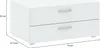 Dmora Cassettiera Piatto 51.9x74x35h cm Bianco, 2 Cassetti Anteprima dell’immagine prodotto 3