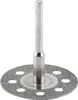 A close-up studio shot of a diamond cutting disc with a metal shank. Náhled obrázku produktu