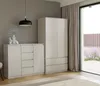 A modern bedroom or living room setting with furniture and a large window. Podgląd zdjęcia produktu