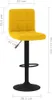 vidaXL Barhocker 2 Stk. Senfgelb Samt Produktbild-Vorschau 8