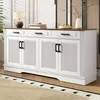 Merax Sideboard Wohnzimmerschrank mit 3 Schubladen und 4 Produktbild-Vorschau 3