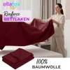 EllaTex Renforcé Bettlaken ohne Gummizug 160x200 Baumwolle Produktbild-Vorschau 2