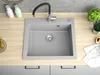 Granitspüle - Spülbecken - Küchenspüle - 57 x 50 cm - Beton Produktbild-Vorschau 4