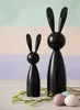 2tlg. Hase LOTIS schwarz aus Holz Holzhase moderne Produktbild-Vorschau 3