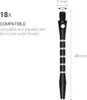 kwmobile Dart Shafts Set mit Gummi Ring - aus Aluminium - Produktbild-Vorschau 2