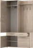 An open wardrobe with shelves, drawers, and coat hooks. Náhled obrázku produktu