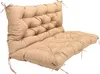 A tufted bench cushion with ties, shown from a slightly elevated diagonal angle against a white background. Náhled obrázku produktu