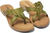 Lazamani Avi Damen Leder-Zehentrenner Green Größe 39 Produktbild-Vorschau 2