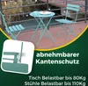 Albatros bistro set 3-dielny zelený - bistro stôl s 2 Náhľad obrázku produktu 5