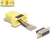 DELOCK Adapter D-Sub15-> D-Sub15Bu/Bu Montagesatz gelb Produktbild-Vorschau 1