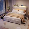 INONEFT Polsterbett 140x200cm mit LED und USB, Bett mit 4 Produktbild-Vorschau 2