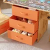 Kinder-Bausteintisch mit 2 Stühlen und 2 Orangefarbenen Produktbild-Vorschau 5