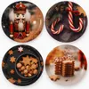 Weihnachtsteller 4 Set Plätzchenteller Keksteller Metall Produktbild-Vorschau 1